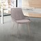 Armen Living Heidi Gray Velvet Dining Accent Chair with Chrome Metal Legs LCHESICHRGR - alternate 2
